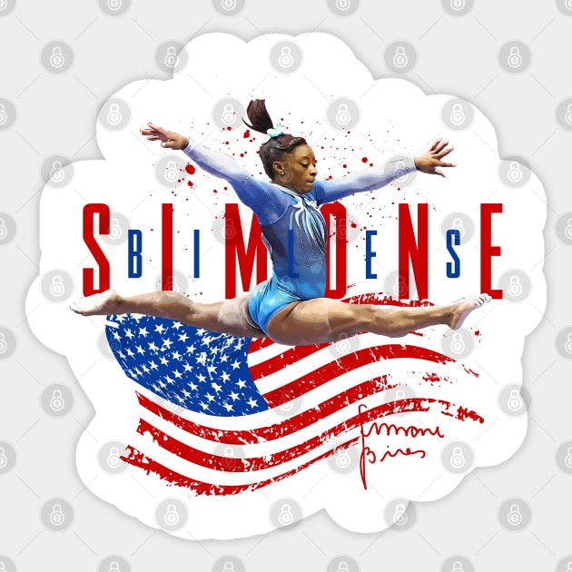 Simone Biles USA Sticker by Juantamad